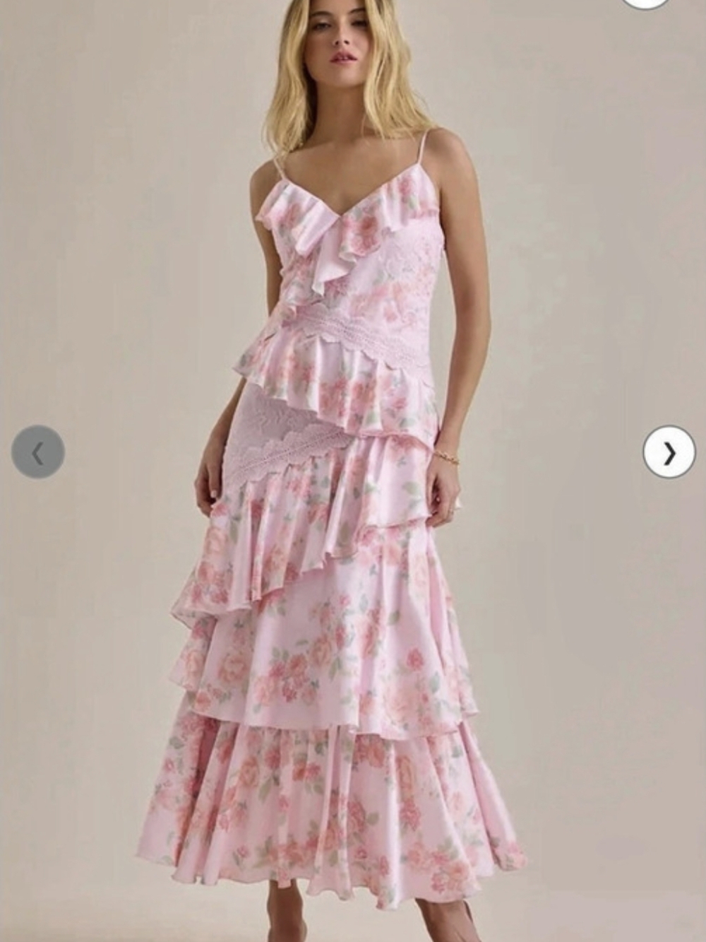 Altar'd State Shannon Floral Maxi Dress Pink NWT'S Size Medium